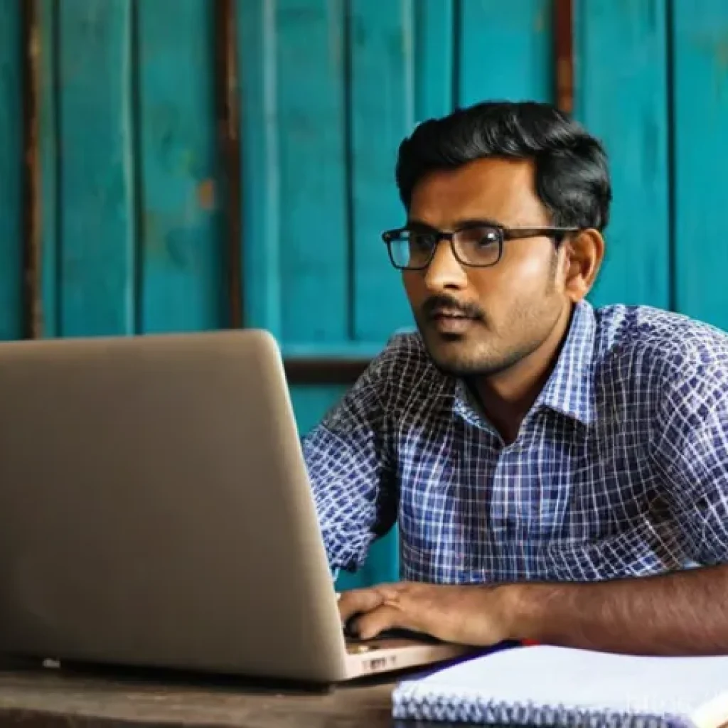 교통직 퇴사 후 대안 - Embracing Digital Skills for a New Horizon**
> A vibrant, realistic photograph of a Bangladeshi man...