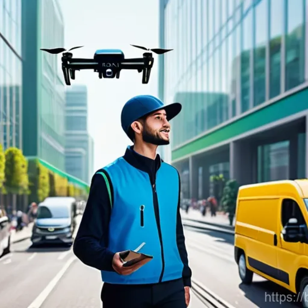 교통산업과 자격증 연관성 - **Prompt 1: Urban E-commerce Delivery Hub of Tomorrow**
    "A vibrant, bustling urban landscape in ...